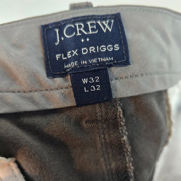 J.Crew Chino Pants Mens 32x32 Gray Chino Khaki Flex Driggs Slim Fit Stretch Norm - Picture 8 of 10